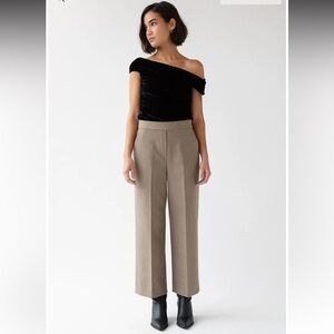 OAK + FORT CROPPED HALF ELASTIC WAIST PANT NWT